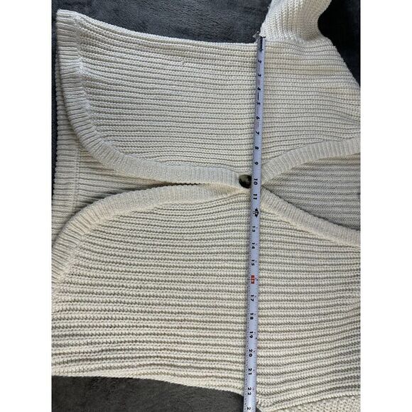 Madewell Shirttail Cardigan Sweater Chunky Size XS Antique Cream - Picture 6 of 10